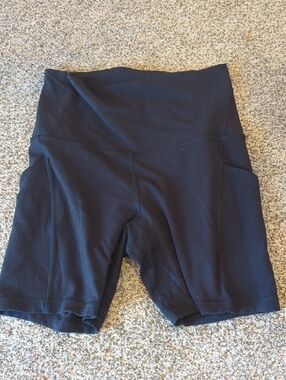 Lululemon athletica Black High-Rise Bike Shorts with Side Pockets